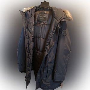 Calvin Klein Men’s Parka Jacket- Navy Blue